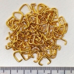 Jump Rings Tri Gold Plate 9mm Pack 3gms